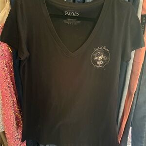 Women's Black V-Neck Tee